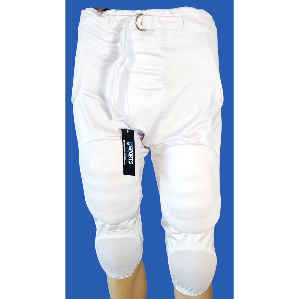 Sports Unlimited Elite Flex Integrated Adult White Football Pants, New Size XL
